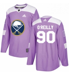 Mens Adidas Buffalo Sabres 90 Ryan OReilly Authentic Purple Fights Cancer Practice NHL Jersey 