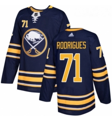 Youth Adidas Buffalo Sabres 71 Evan Rodrigues Premier Navy Blue Home NHL Jersey 