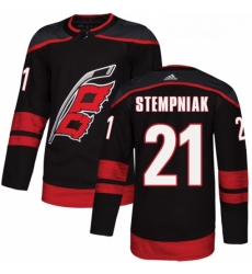 Youth Adidas Carolina Hurricanes 21 Lee Stempniak Premier Black Alternate NHL Jersey 