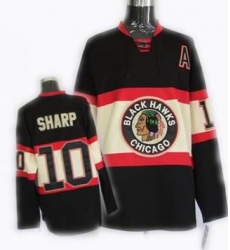 RBK Chicago Blackhawks New Third jersey #10 PATRICK SHARP black