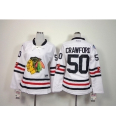 NHL Women chicago blackhawks #50 Corey Crawford white jerseys(2015 new classic)