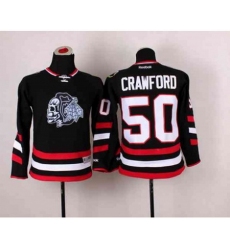 youth nhl jerseys chicago blackhawks #50 crawford black-1[2014 new stadium][the skeleton head]