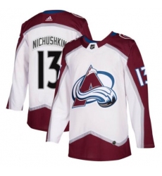 Men Colorado Avalanche #13 Valerie Nichushkin White Stitched adidas NHL Jersey