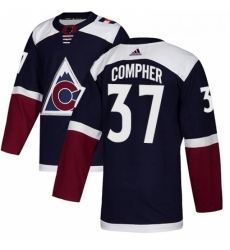 Youth Adidas Colorado Avalanche 37 JT Compher Authentic Navy Blue Alternate NHL Jersey 