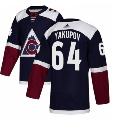 Youth Adidas Colorado Avalanche 64 Nail Yakupov Authentic Navy Blue Alternate NHL Jersey 