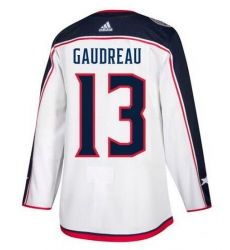 Men Adidas Columbus Blue Jackets 13 Johnny Gaudreau White Home NHL Jersey