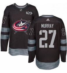 Mens Adidas Columbus Blue Jackets 27 Ryan Murray Authentic Black 1917 2017 100th Anniversary NHL Jersey 