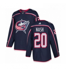 Youth Adidas Columbus Blue Jackets 20 Riley Nash Premier Navy Blue Home NHL Jersey 