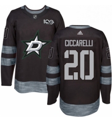 Mens Adidas Dallas Stars 20 Dino Ciccarelli Authentic Black 1917 2017 100th Anniversary NHL Jersey 