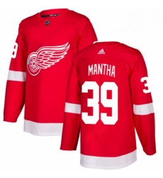 Mens Adidas Detroit Red Wings 39 Anthony Mantha Authentic Red Home NHL Jersey 