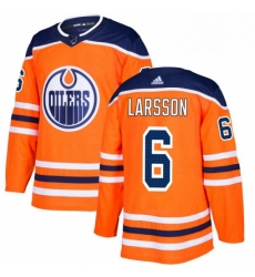 Mens Adidas Edmonton Oilers 6 Adam Larsson Premier Orange Home NHL Jersey 