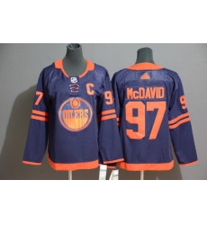 Women Oilers 29 Connor McDavid Navy 50th Anniversary Adidas Jersey