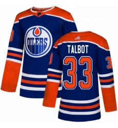 Youth Adidas Edmonton Oilers 33 Cam Talbot Authentic Royal Blue Alternate NHL Jersey 