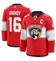 Men Florida Panthers Active Player Custom Red 2024 25 Home Stitched Hockey Jersey