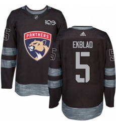 Mens Adidas Florida Panthers 5 Aaron Ekblad Premier Black 1917 2017 100th Anniversary NHL Jersey 