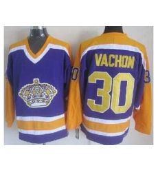 Los Angeles Kings #30 Rogie Vachon Purple CCM NHL Jerseys