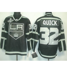 Los Angeles Kings #32 Jonathan Quick Black Ice NHL Jerseys