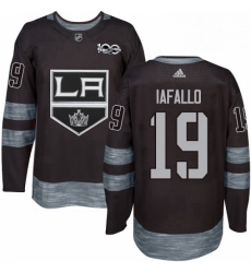 Mens Adidas Los Angeles Kings 19 Alex Iafallo Authentic Black 1917 2017 100th Anniversary NHL Jersey 