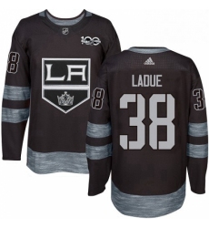 Mens Adidas Los Angeles Kings 38 Paul LaDue Premier Black 1917 2017 100th Anniversary NHL Jersey 