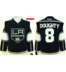 Women NHL Los Angeles Kings #8 Drew Doughty black jerseys