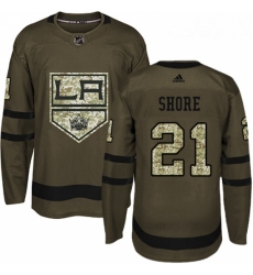 Youth Adidas Los Angeles Kings 21 Nick Shore Authentic Green Salute to Service NHL Jersey 