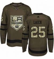 Youth Adidas Los Angeles Kings 25 Brooks Laich Authentic Green Salute to Service NHL Jersey 