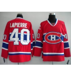 Hockey Montreal Canadiens #40 Maxim Lapierre Stitched Replithentic Red Jersey