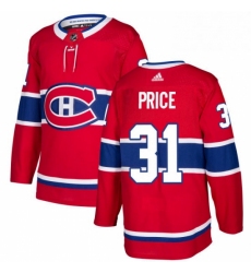 Mens Adidas Montreal Canadiens 31 Carey Price Premier Red Home NHL Jersey 