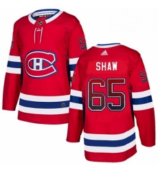 Mens Adidas Montreal Canadiens 65 Andrew Shaw Authentic Red Drift Fashion NHL Jersey 