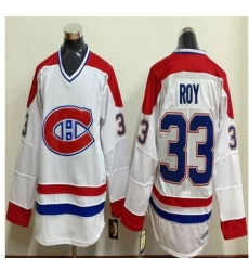 Montreal Canadiens #33 Patrick Roy White Stitched NHL Jersey