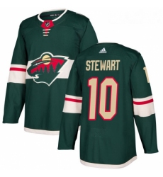 Youth Adidas Minnesota Wild 10 Chris Stewart Authentic Green Home NHL Jersey 