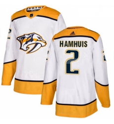 Youth Adidas Nashville Predators 2 Dan Hamhuis Authentic White Away NHL Jersey 