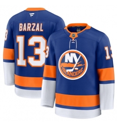 Men New York Islanders 13 Mathew Barzal Royal 2024 25 Home Stitched Hockey Jersey