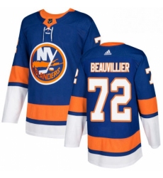 Mens Adidas New York Islanders 72 Anthony Beauvillier Premier Royal Blue Home NHL Jersey 