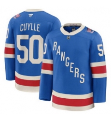 Men New York Rangers 50 Will Cuylle Blue Centennial Stitched Hockey Jersey