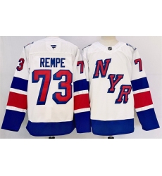 Men New York Rangers 73 Matt Rempe White 2024 25 Stadium Series Stitched Jersey