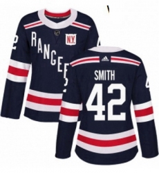 Womens Adidas New York Rangers 42 Brendan Smith Authentic Navy Blue 2018 Winter Classic NHL Jersey 