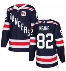 Youth Adidas New York Rangers 82 Joey Keane Authentic Navy Blue 2018 Winter Classic NHL Jersey 