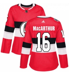 Womens Adidas Ottawa Senators 16 Clarke MacArthur Authentic Red 2017 100 Classic NHL Jersey 