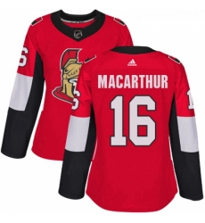 Womens Adidas Ottawa Senators 16 Clarke MacArthur Authentic Red Home NHL Jersey 