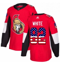 Youth Adidas Ottawa Senators 82 Colin White Authentic Red USA Flag Fashion NHL Jersey 