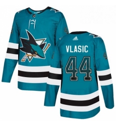 Mens Adidas San Jose Sharks 44 Marc Edouard Vlasic Authentic Teal Drift Fashion NHL Jersey 