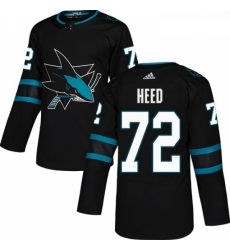 Youth Adidas San Jose Sharks 72 Tim Heed Premier Black Alternate NHL Jersey 