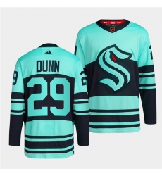 Men Seattle Kraken 29 Vince Dunn Ice Blue 2022 23 Reverse Retro Stitched Jersey