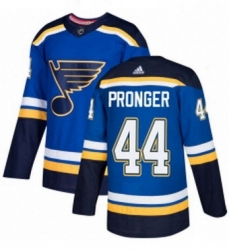 Mens Adidas St Louis Blues 44 Chris Pronger Authentic Royal Blue Home NHL Jersey 