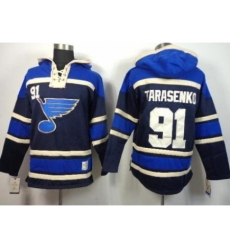 St.Louis Blues 91 Vladimir Tarasenko Blue Lace-Up NHL Hoodie