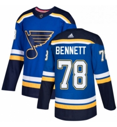 Youth Adidas St Louis Blues 78 Beau Bennett Authentic Royal Blue Home NHL Jersey 