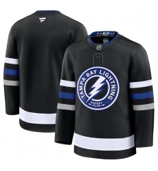 Men Tampa Bay Lightning Blank Black 2024 25 Alternate Stitched Hockey Jersey