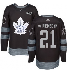 Maple Leafs #21 James Van Riemsdyk Black 1917 2017 100th Anniversary Stitched NHL Jersey