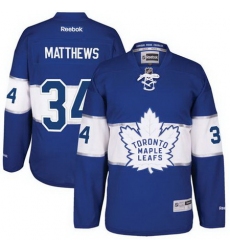 Maple Leafs #34 Auston Matthews Royal Centennial Classic Stitched NHL Jersey